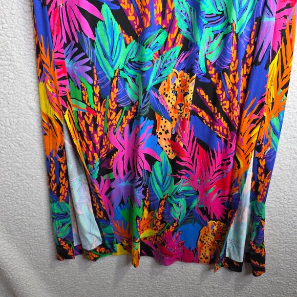 Sahara szSm Oversized Maxi dress Jungle themed Vibrant Pop colors Tropical comfy - Picture 14 of 16